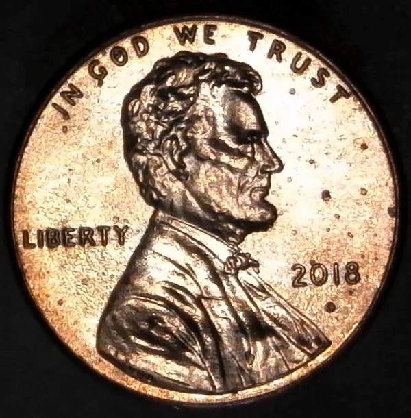 2018--P-Lincoln-Shield-Cent-With-Struck-Through-Error-#3